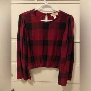 Bella Dahl Plaid Long Sleeve Shirt Size XS